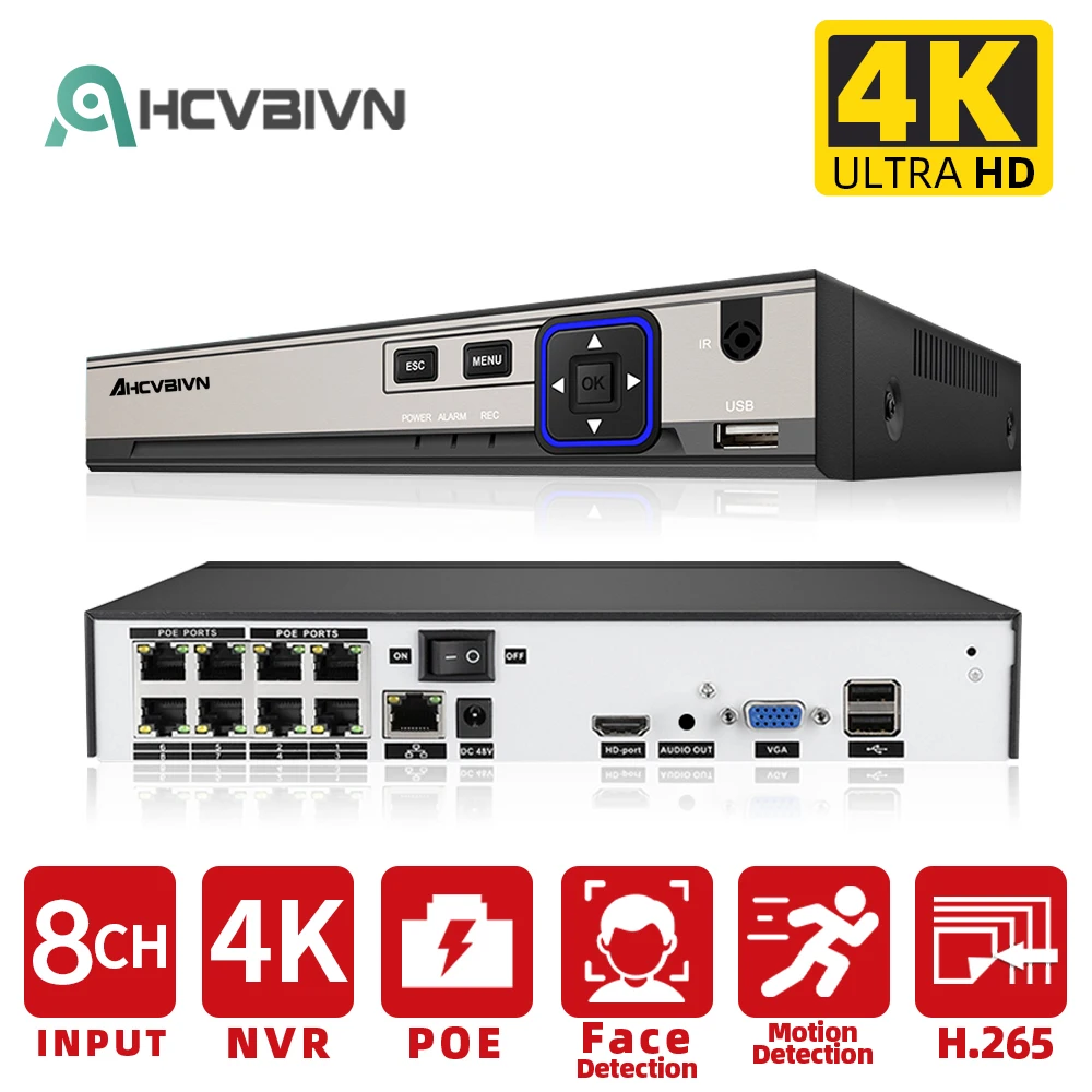 

Видеорегистратор AHCVBIVN HD CCTV, автономный видеорегистратор, 8 каналов, 4G, Wi-Fi