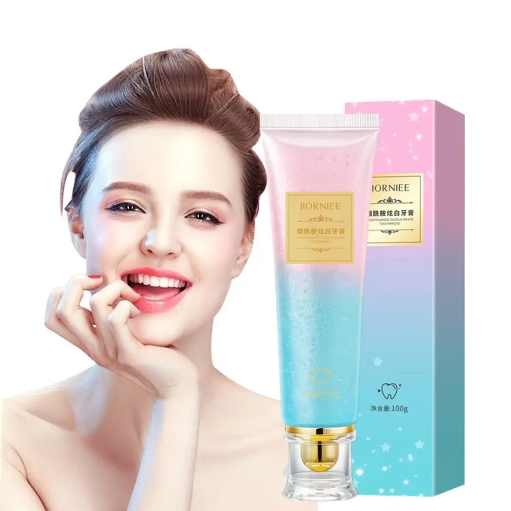 100g Dazzling White Toothpaste teeth whitening product tooth powder Fresh Breath Niacinamide Toothpaste Whitening Remove Breath To Remove Tooth To Bad Stains