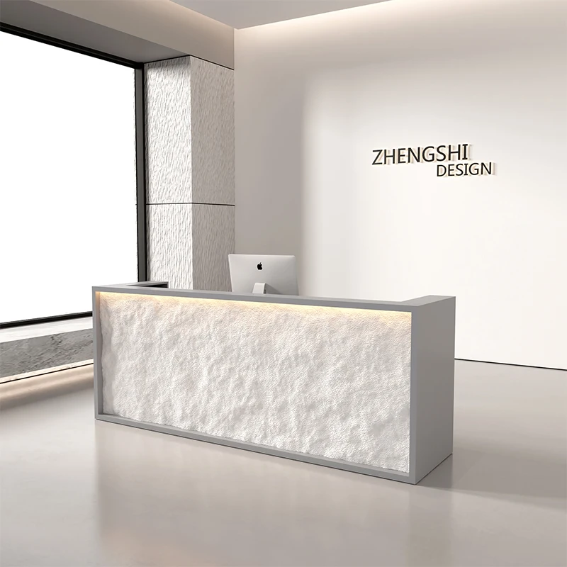 Nordic Luxury Reception Desks Modern Advanced Beauty Salon Storage Church Pulpito Bar Counter Furniture Receptionsdisk FYRD