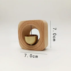Elegant Walnut Magnetic Doorbell With Copper Chime - Vintage Wooden Home Décor (Square chimes)