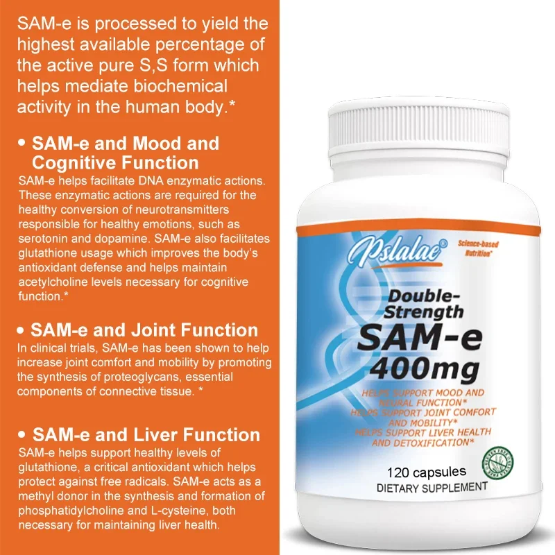 Sam-E 400mg Joint Supplement Supports Joint Health Brain Function Improves Mood Boosts Energy Levels Relieves Stress