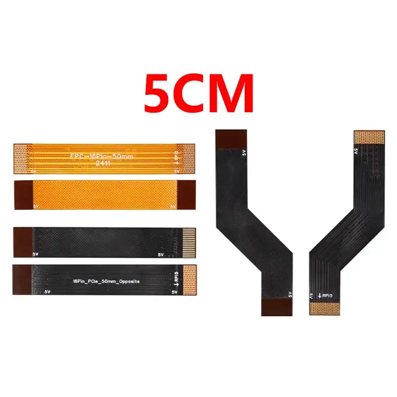 M.2 NVMe SSD�� 90R ���� ��Ī ������ ���� Raspberry Pi 5 PCIE FPC ���̺�