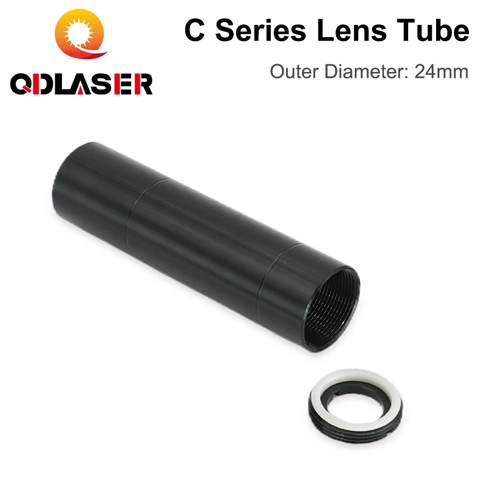 

QDLASER CO2 Lens Tube Outer Diameter 24mm C&E Series for Lens Dia.20mm FL50.8/63.5/101.6MM for Co2 Cutting & Engraving Machine