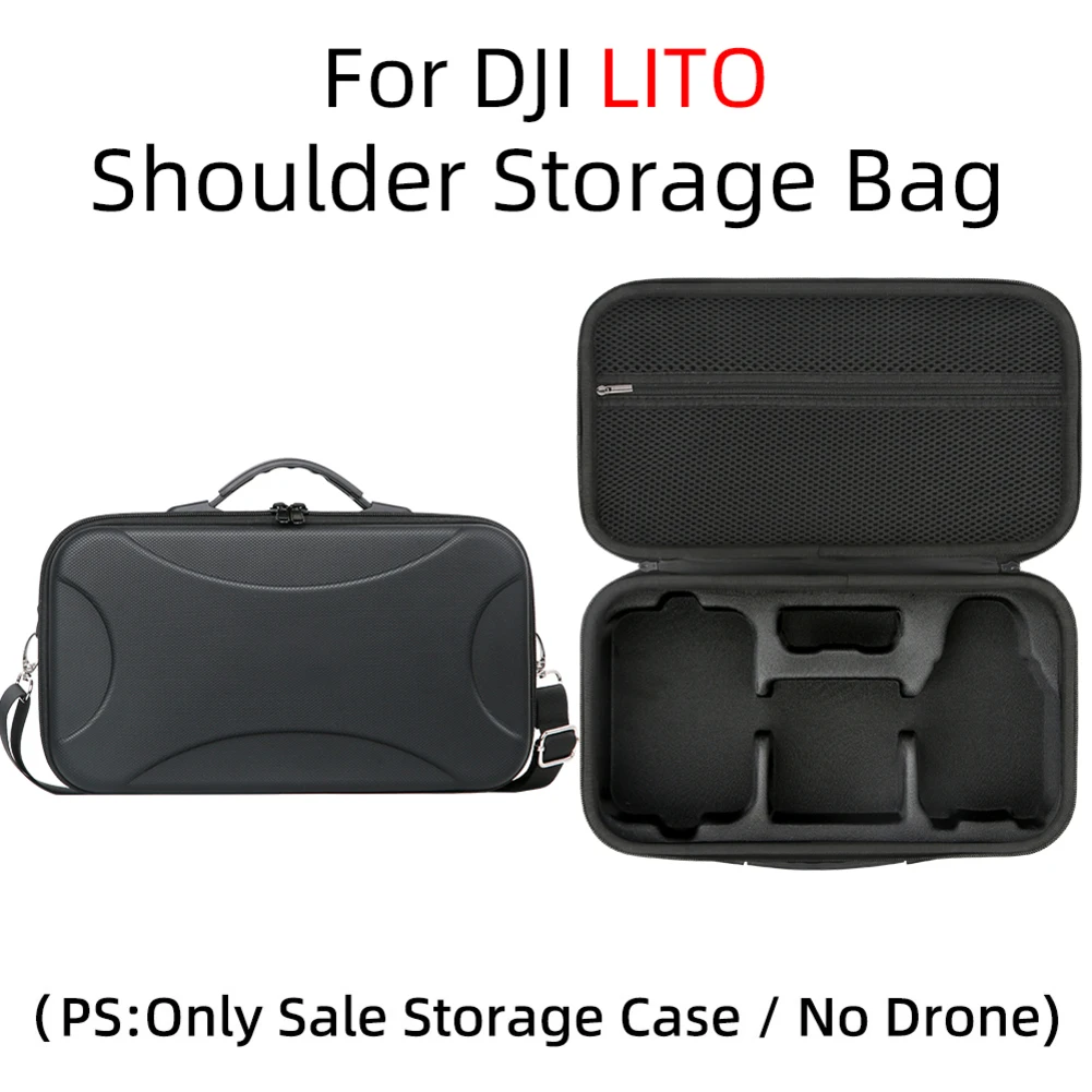 DJI Lito 1, X1 및 RC N3용 휴대용 케이스, 조절 가능한 스트랩이 있는 충격 방지 하드 쉘 보관함, 드론 액세서리