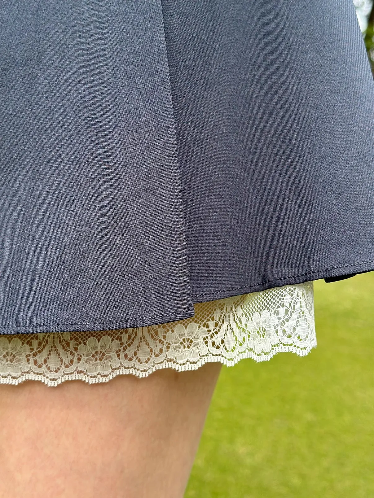 Swan golf woman pleated lace skirt with bowknot high-waisted fashion sports casual skort ladies tennis golf culottes
