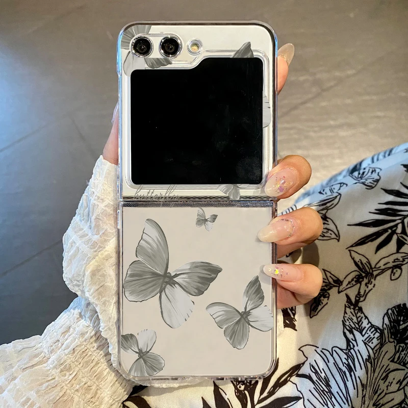 Transparente Handyhülle Mit Schmetterling Für Samsung Galaxy Z Flip_voghion.com
