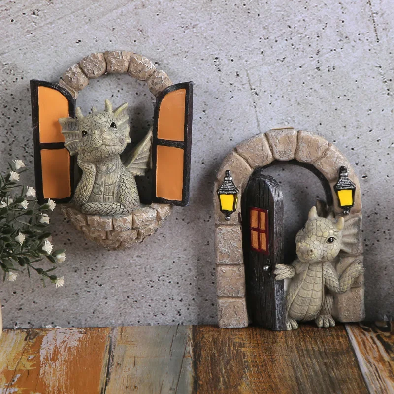 

Dragon resin handicraft decoration window dragon hanging decoration door dragon garden decoration home decoration accessories