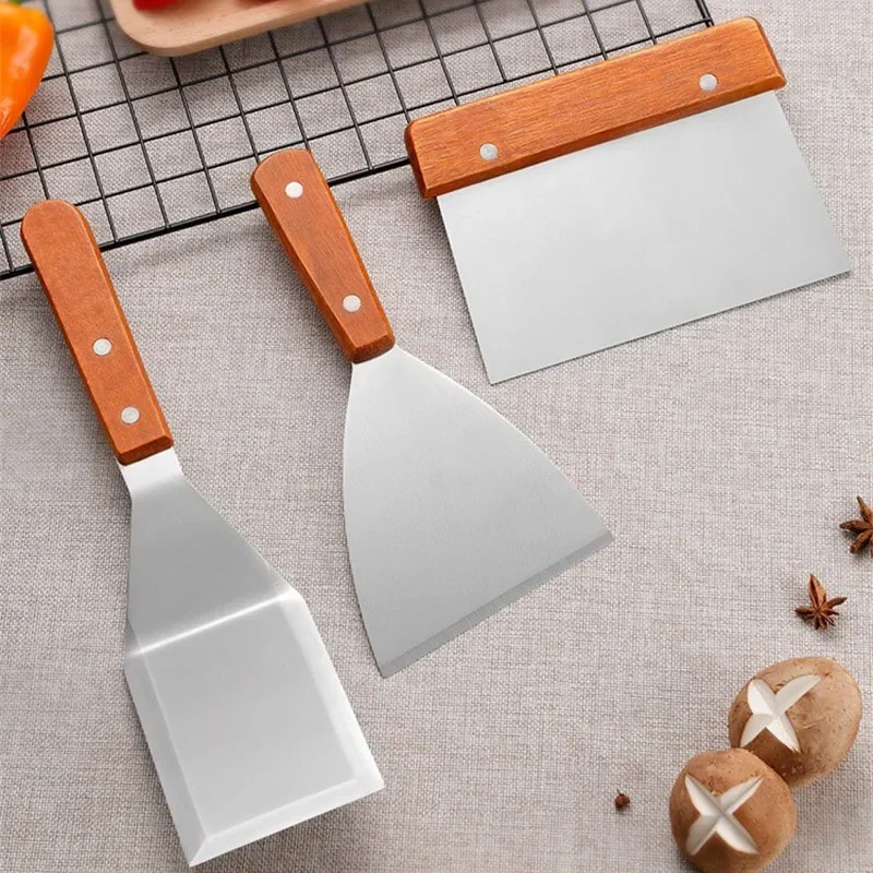 Stainless Steel Spatula Scraper Kitchen Grill Scraper
