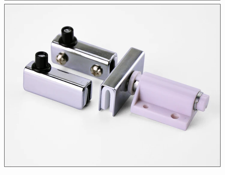 1set Cabinet door hardware Glass clip Furniture Shaft Hinge Door suction Closer Free open Touch Latch Hardware Fittings