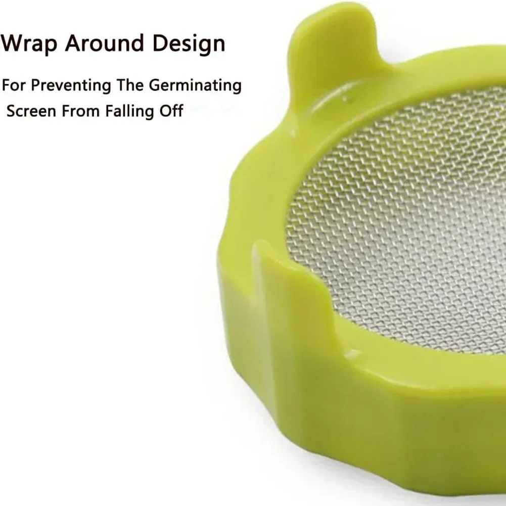 Plastic Sprout Lid sprouting jars kit For Wide Mouth Jars Grow Bean Sprouts Alfalfa And Salad For Alfalfa Bean Sprouts Maker Tray