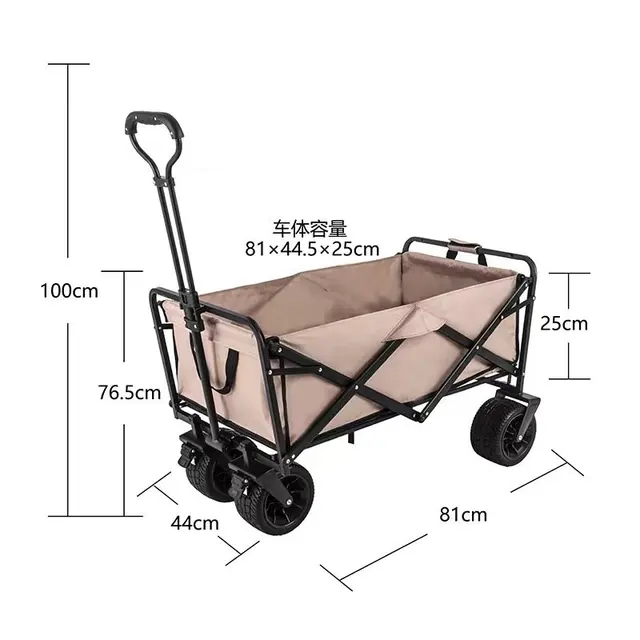 Hordozható Halászat Kis Húzó Kocsik Európai Kültéri Kerti Szekerek Tervező Kemping Kocsi Kerekekkel Készletek Összecsukható - Image 6