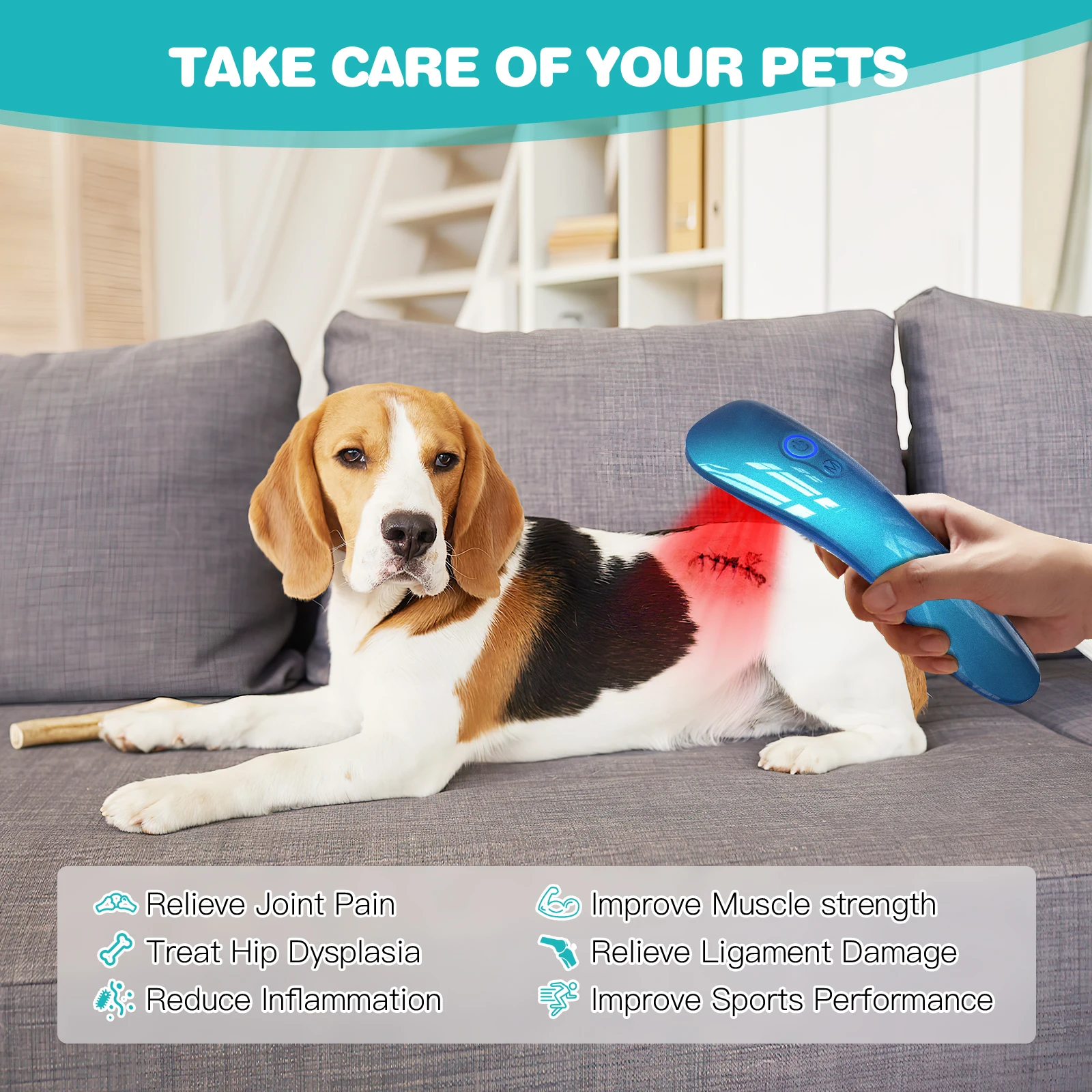 Cold Laser Therapy Vet Device 620nm Wavelength Handheld Red Light Therapy Pet for Arthritis Treatment Pain Relief&Skin Pain pet laser therapy device