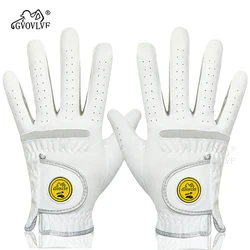 Men's Breathable Micro Soft Golf Glove with Magnetic Ball Marker - ML 24 (1 pair)