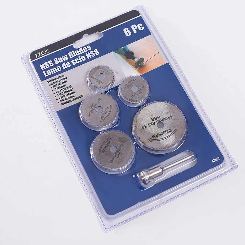 Circular Saw Blade 6Pcs Mini Circular Saw Blade Hss Cutting Disc Rotating Drilling Tool Accessories For Wood Plastic And Aluminum