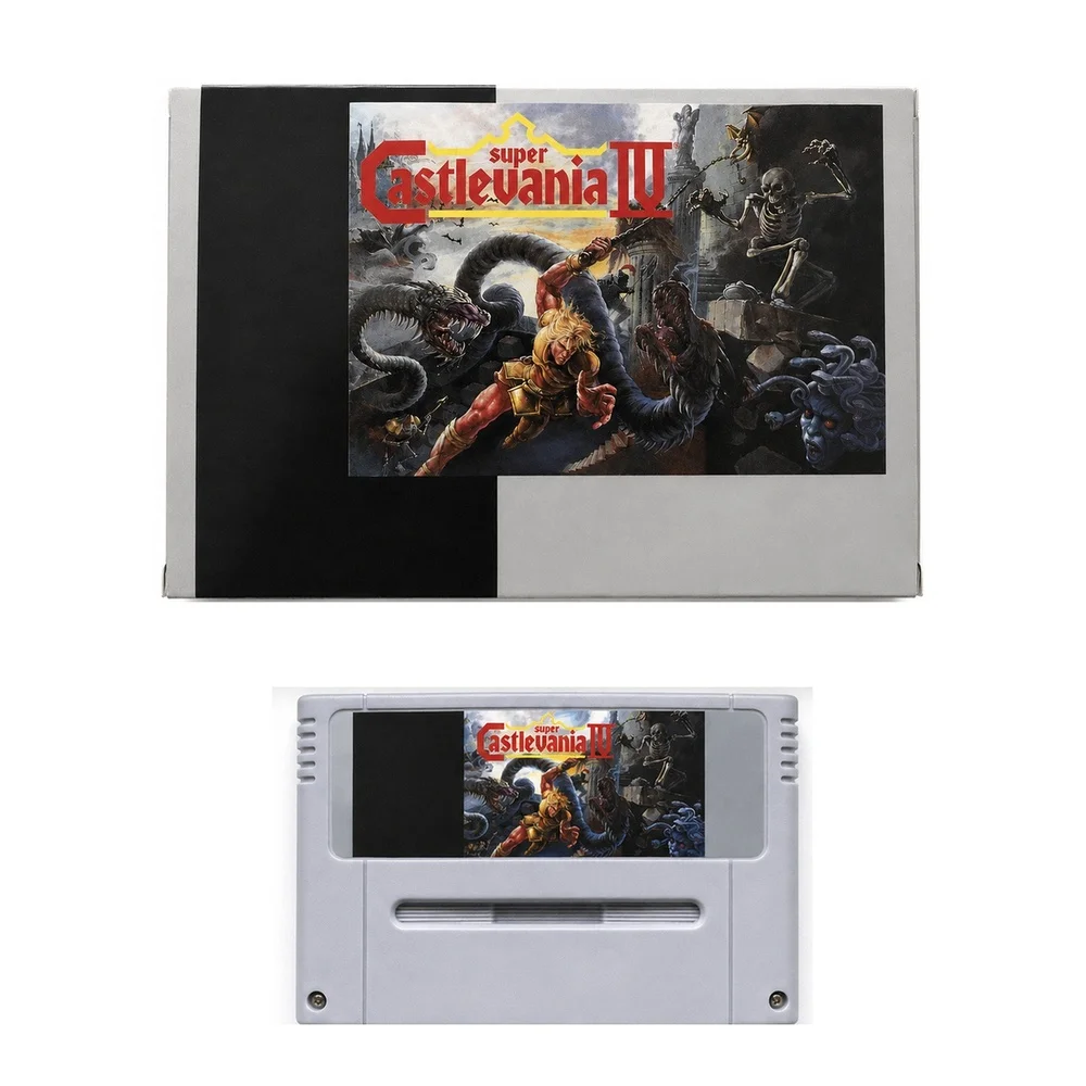 Super Castlevania IV Cartuccia di Riproduzione Retro 16-Bit, Versione PAL con Opzione Scatola Originale