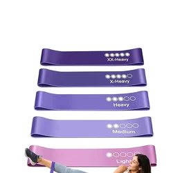 Set of 5 Versatile Resistance Bands for Yoga, Strength Training, and Body Shaping (PURPLE)
