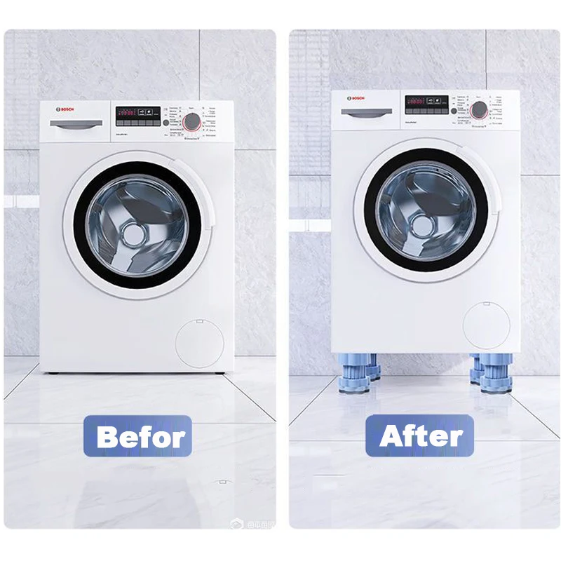 Universal Noise Reduction & Anti-Vibration Washing Machine Foot Pad - Adjustable Height, Non-Slip Support