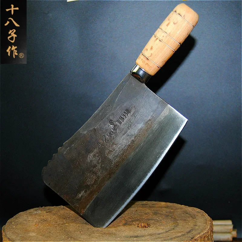 Kitchen Knife SHIBAZI S710-2 Forged Kitchen Chef Professional Chop Bone Knife Household Multifunctional Cooking Cutting Tool Butcher Knives