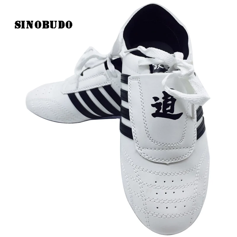 Mode Pu Breathabletaekwondo Training Schoenen Karate Kung Fu Schoenen Vechtsporten Sportschoenen Wu Shu Zachte Oxford Zolen Sneakers