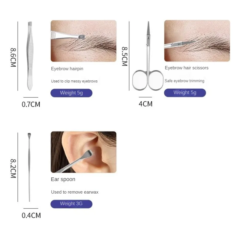 고품질 네일 파일 네일 가위 클리퍼 매니큐어 페디큐어 키트 사용하기 편리한 매니큐어 세트 여행용으로 튼튼함