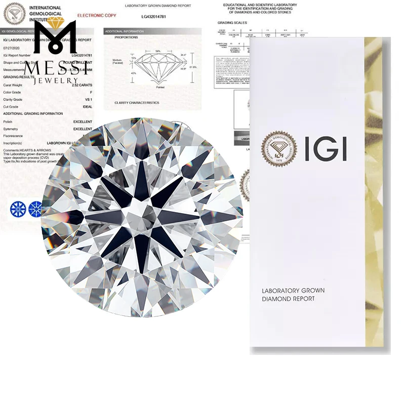 IGI鑑定書付き 3ct 3.5ct 4ct 4.5ct 5ct 7ct 大きなラウンドラボ