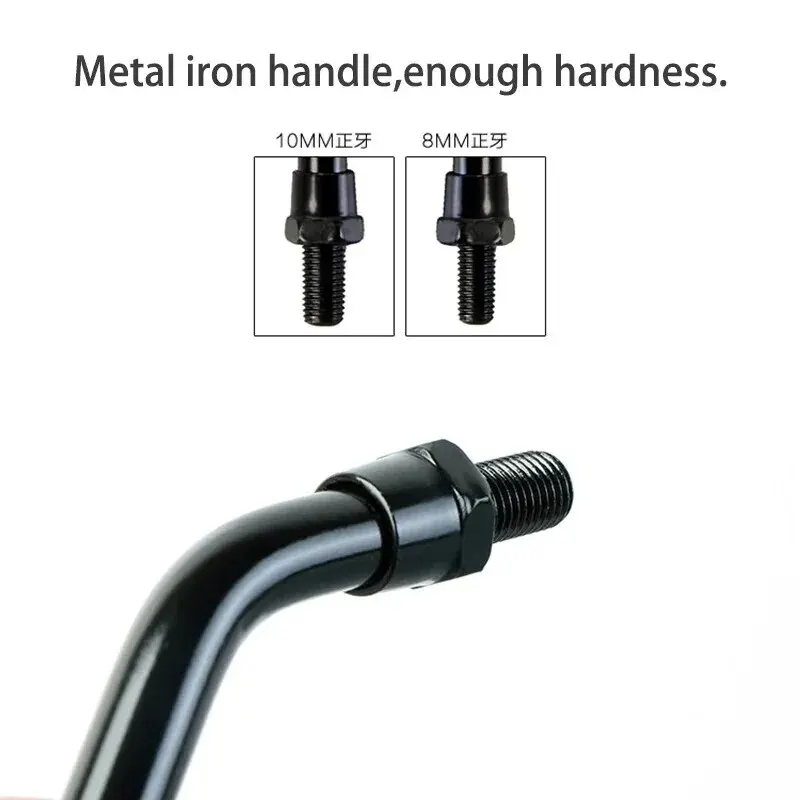 Motorcycle Mirror 2Pcs/Pair 8mm 10mm Scooter E-Bike Rearview Mirrors Electromobile Back Side Convex