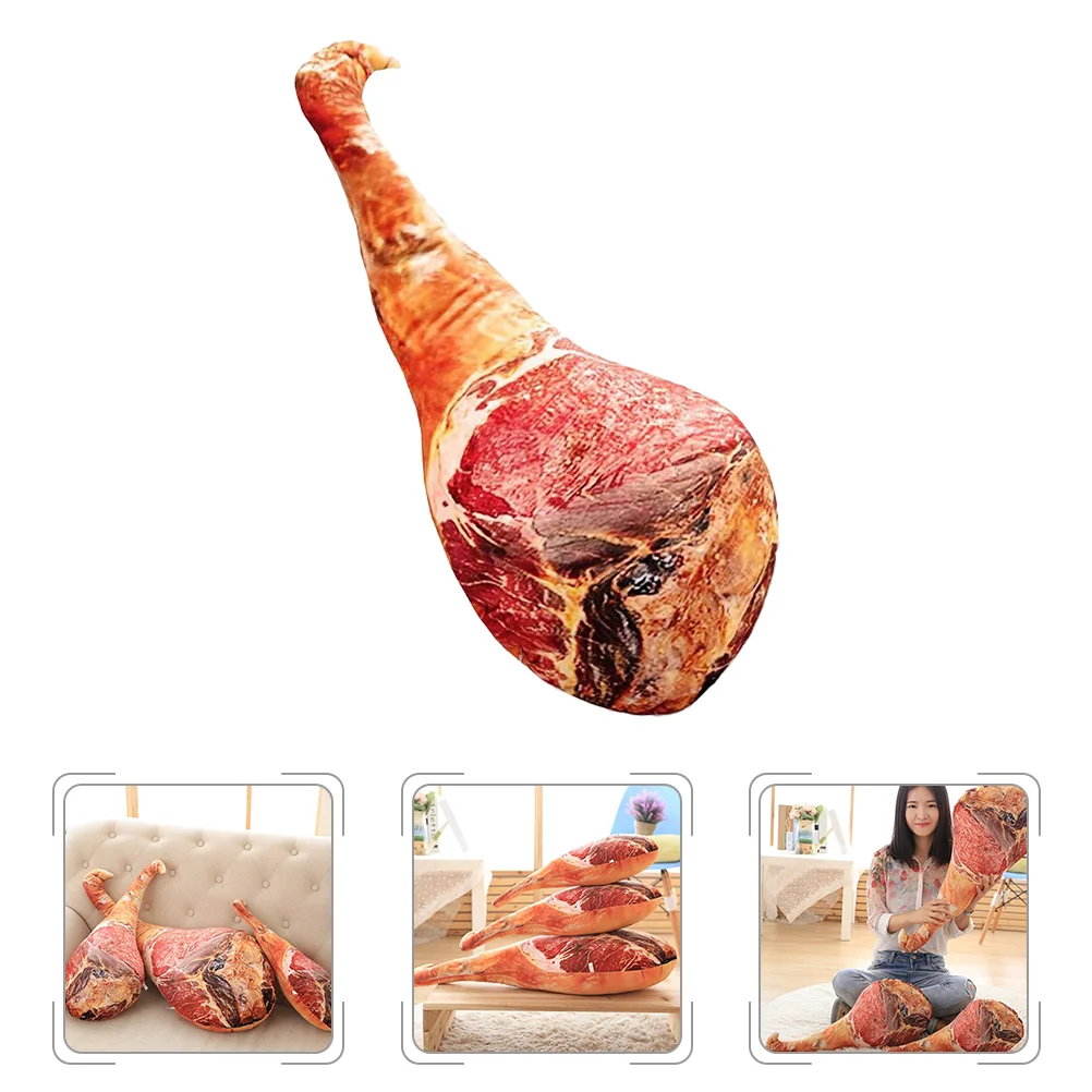 

Ham Pillow Bread Funny Plush Toy Decor Couch Throw Pillows Large Short Food Hugging Gift Decorative