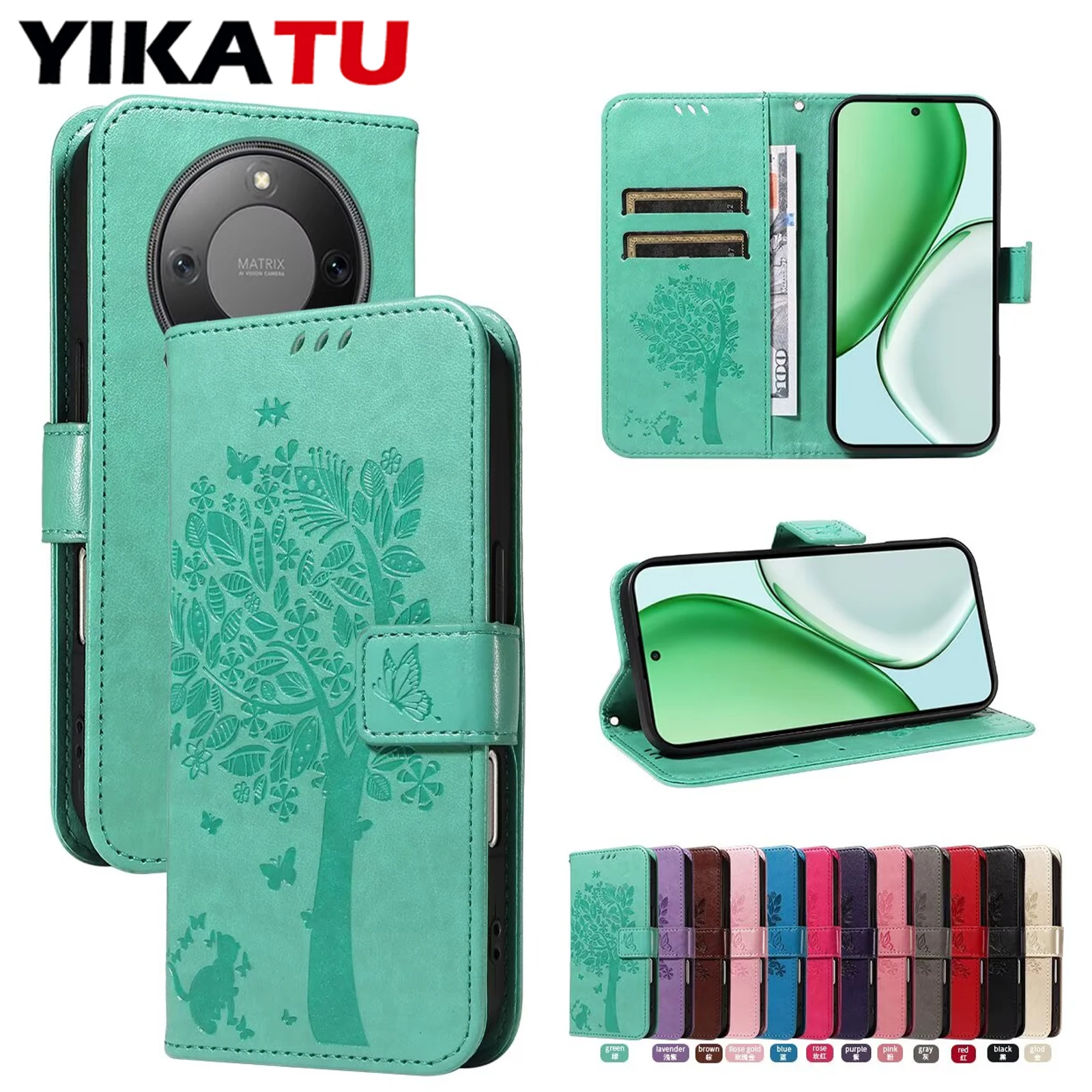 Magnetic Leather Wallet Phone Case