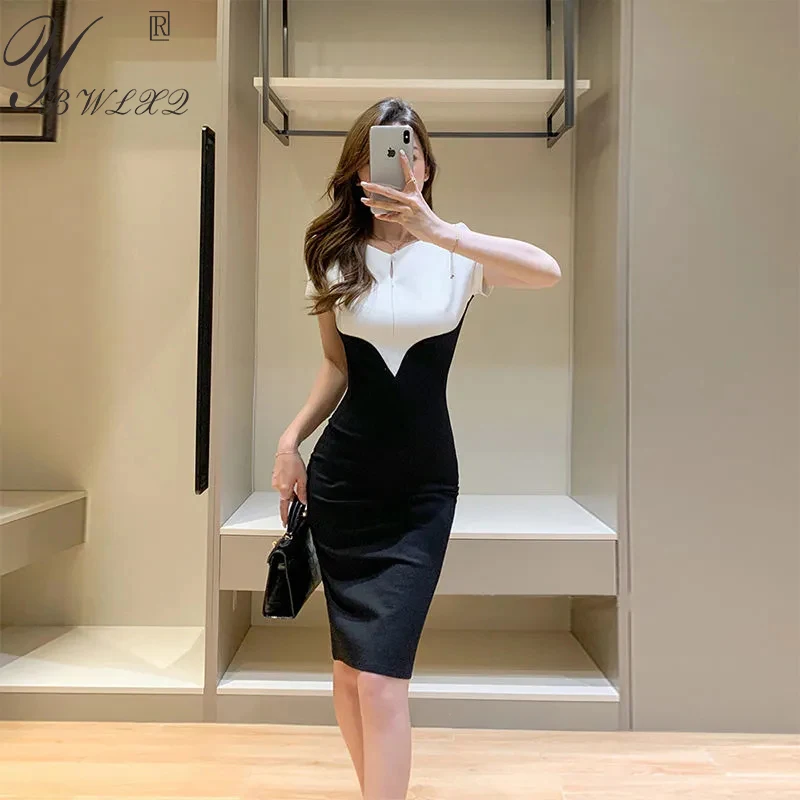 Elegant Ladies Dresses Office Summer Party Slim Office Dress 2023