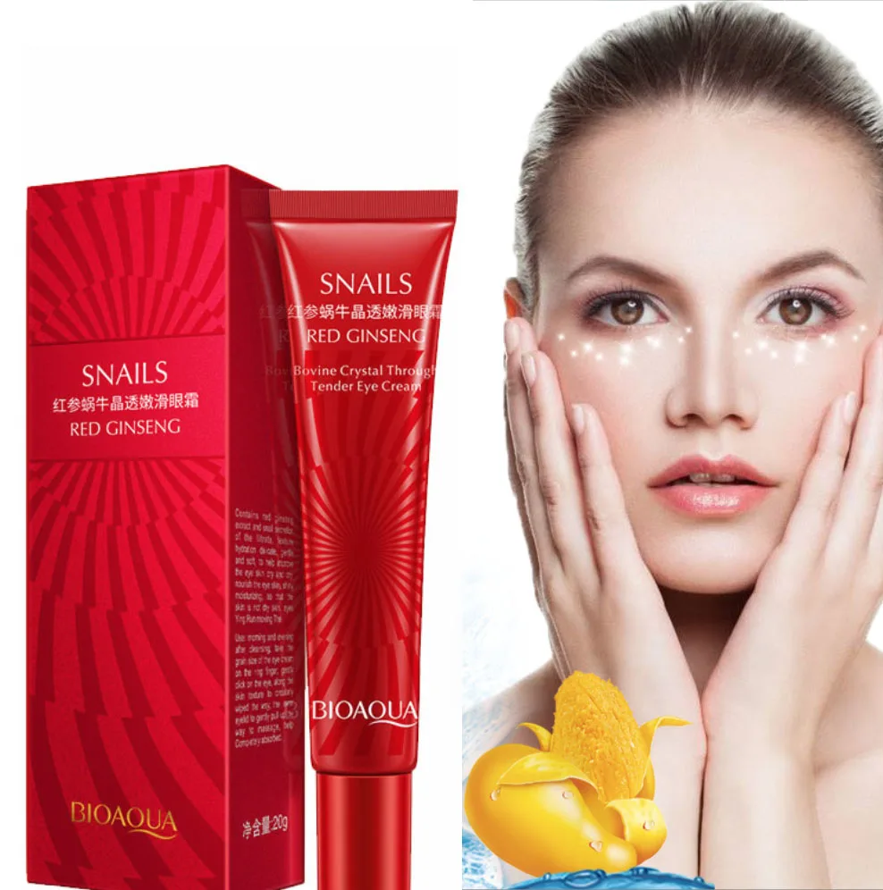 

Bioaqua Red Ginseng Snail Eye Cream Eye Serum Moisturizing Eye Bags Dark Circles Remover Korean Cosmetics Skin Care Products