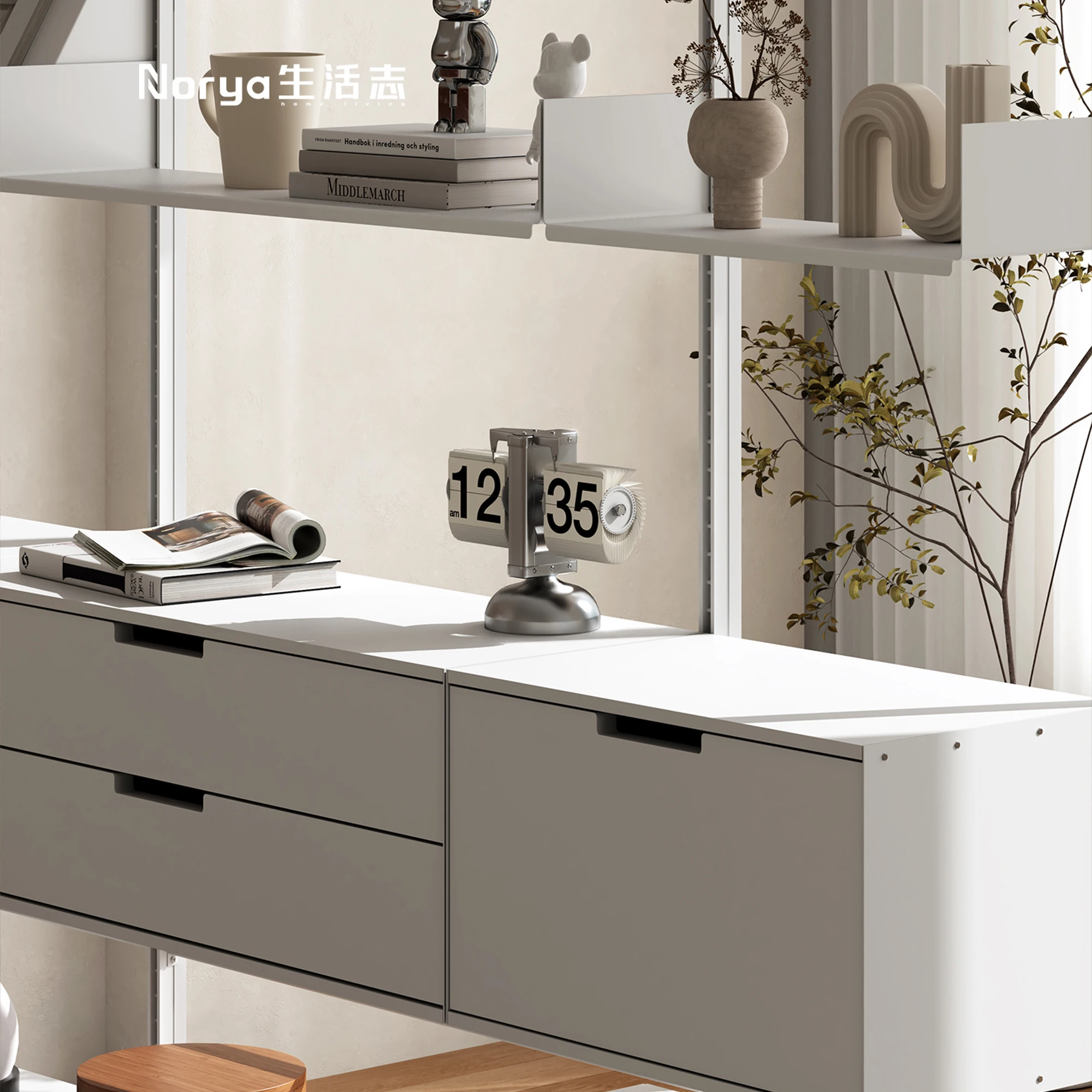 Vitsoe non-punching floor rack Nordic simple hall display rack