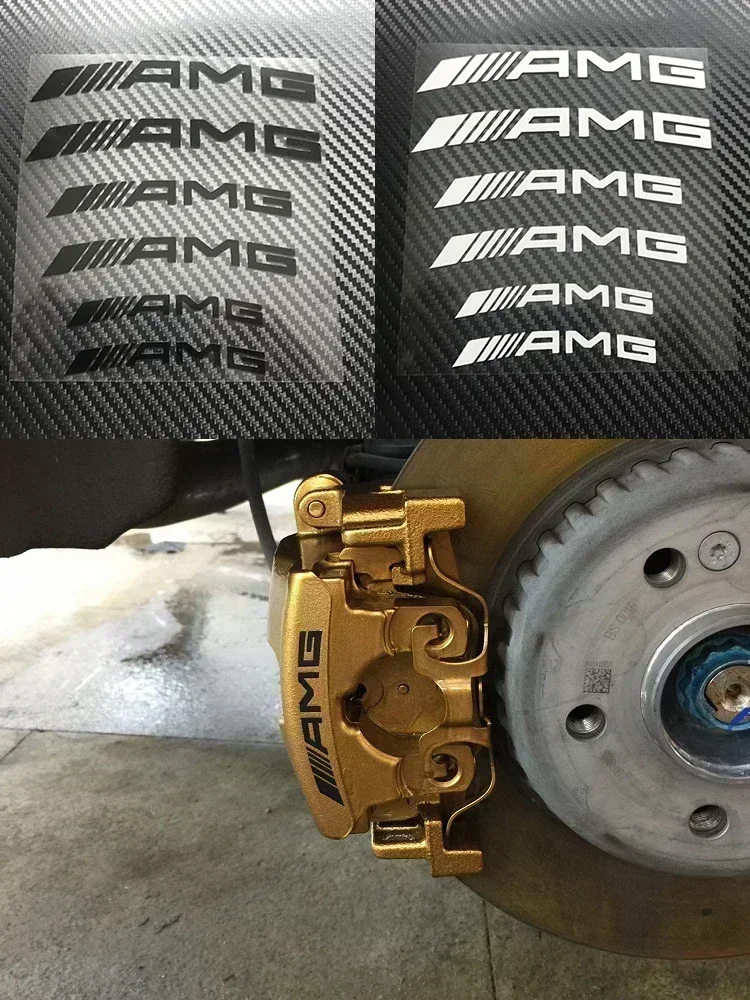 for Car Brake Caliper Sticker Car Accessories For Mercedes Benz AMG A C E R M class CLA GLA W204 W210 W124 W205 W203 Auto Goods