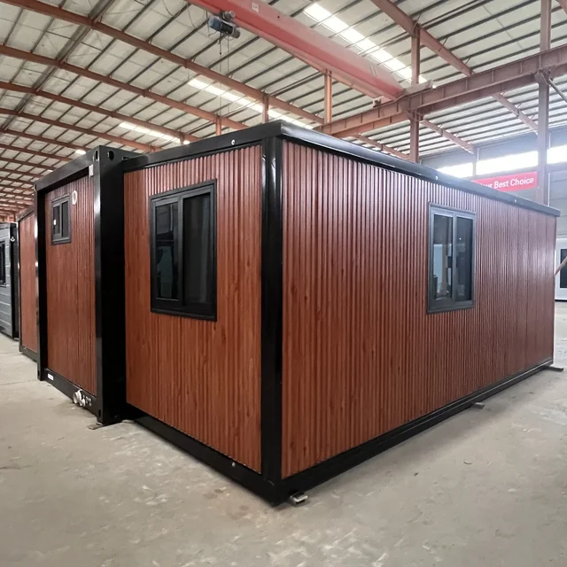 Casas Modulares Case prefabbricate Usa Modulare Piccola casa contenitore pieghevole espandibile Casa con Home Office e Garage 4