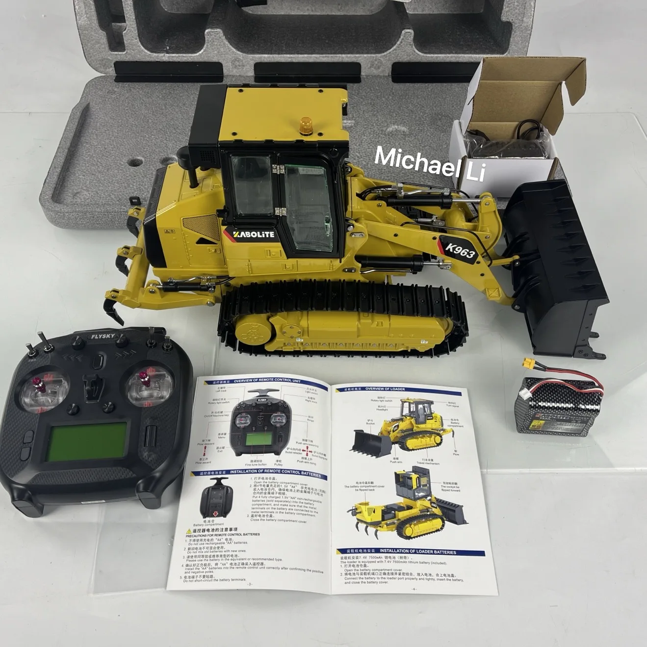 1/16 Kabolite K963 100 Hydraulic RC Loader Remote Control Painted Finished Construction Vehicles Cars Trucks Toys Model Gifts 5