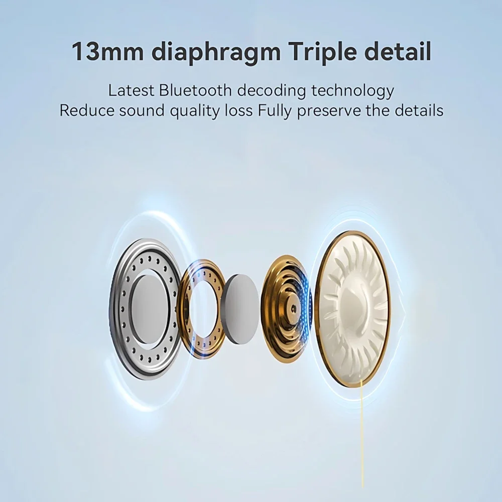 OWS Wireless Headphone Bluetooth Headset Smart Adjustable Touch Sports Waterproof Earbuds Stereo Music Earphone For Xiaomi Phone 3