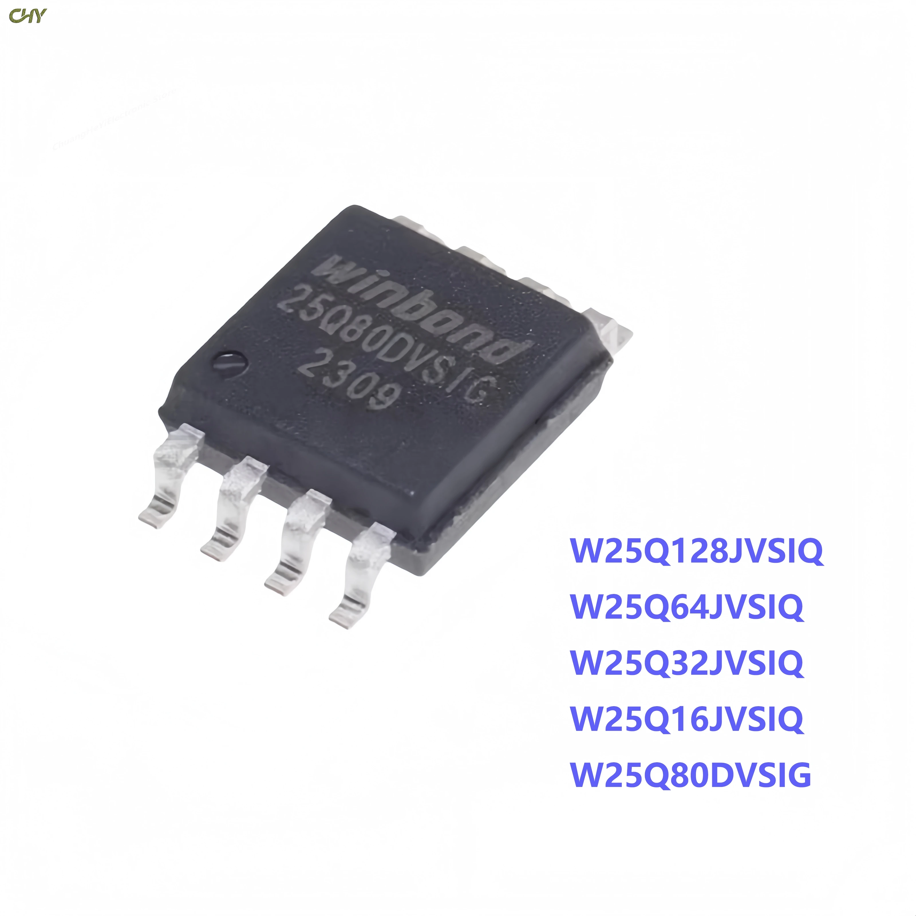 10Pcs W25Q80DVSIG W25Q16JVSIQ W25Q32JVSIQ W25Q64JVSIQ W25Q64 W25Q128JVSIQ W25Q128 SOIC-8 64Mbit SPI FLASH Memory IC Chip Stock