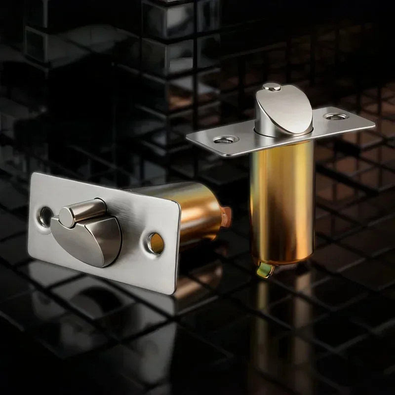 กุญแจล็อคประตูแบบลูกกลิ้ง 60/70 มม. ตัวล็อคทำจากโลหะผสมสังกะสี แบบไม่ใช้กุญแจ ใช้ได้กับประตูทั่วไป 1