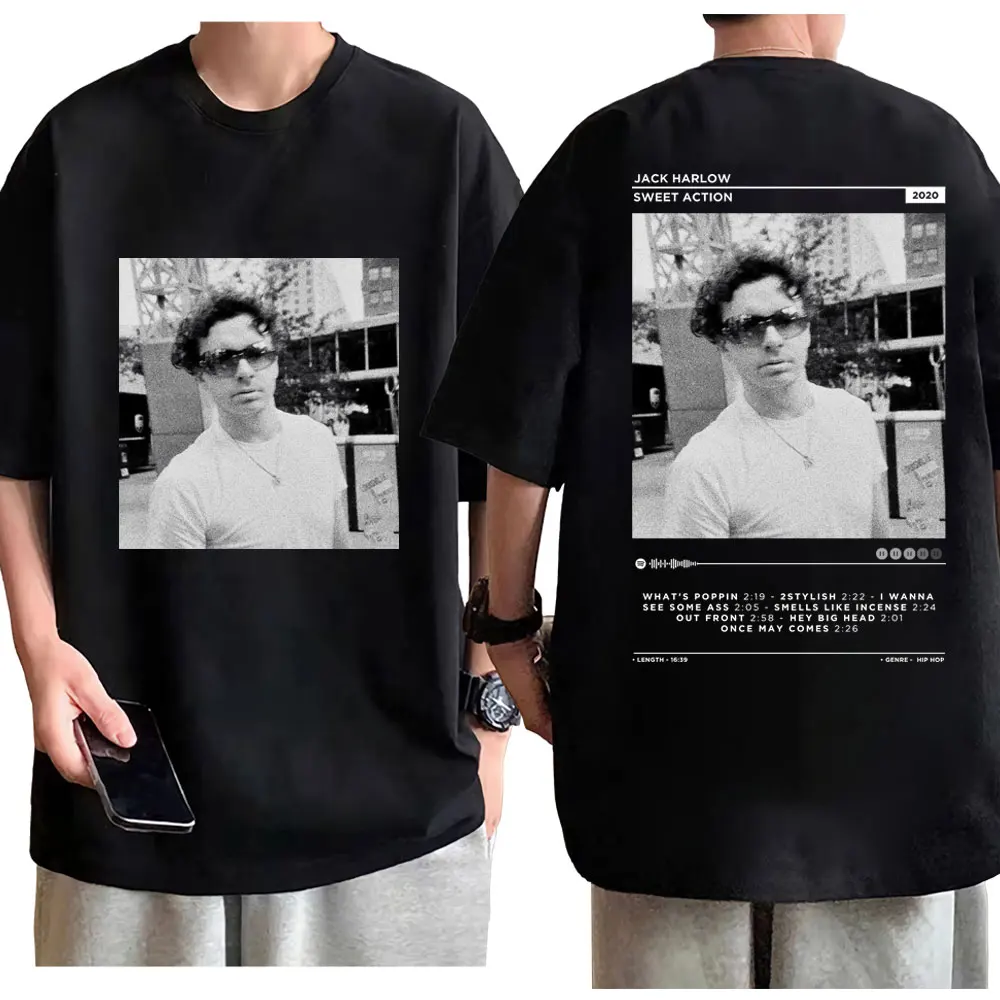 

Rapper Jack Harlow Music Album Printed T Shirt Men's Women's Hip Hop Vintage Oversized T-shirts Fashion Trend Short Sleeve Tees