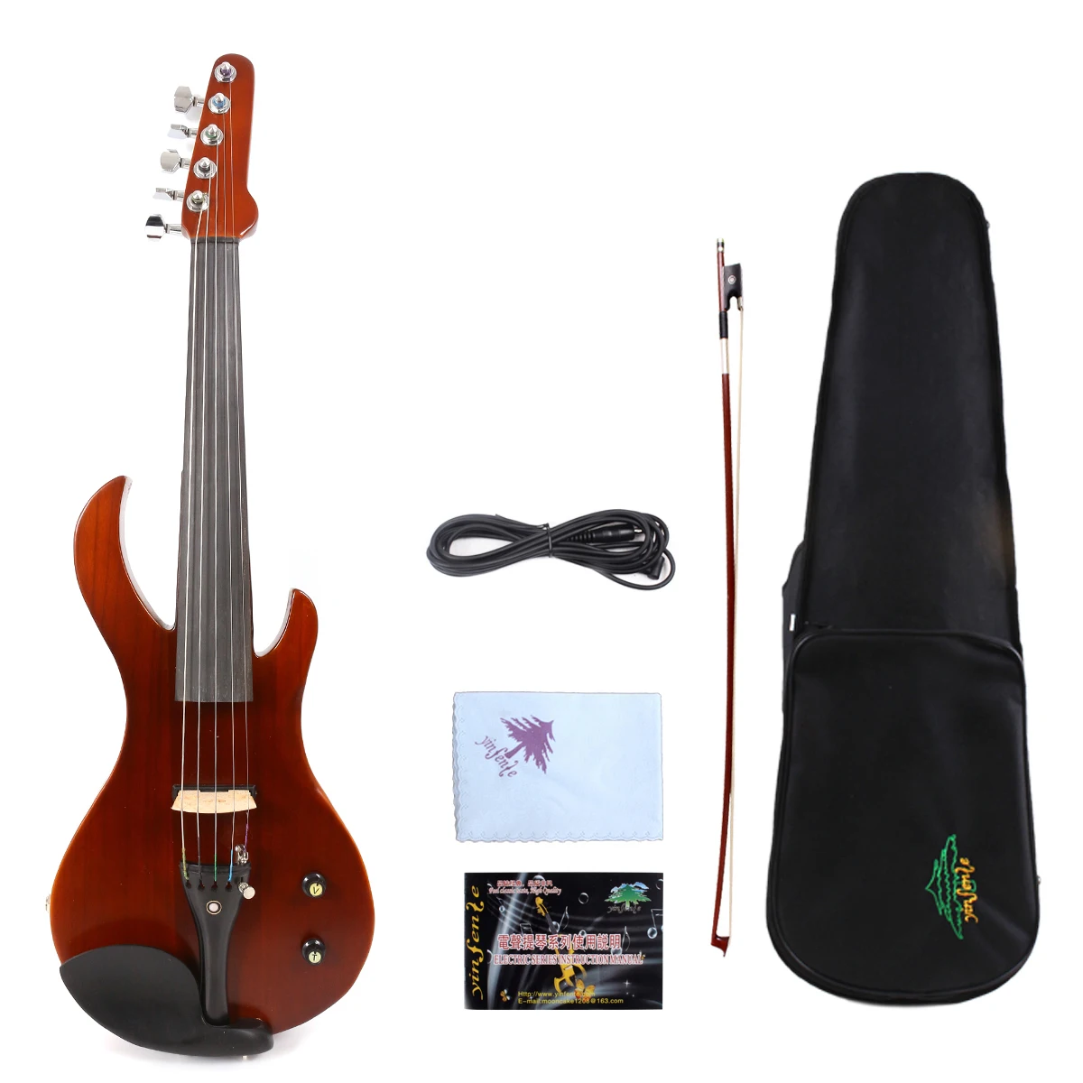 

5 String DARK RED COLOR Electric Violin New 4/4 Flame guitar shape Solid wood Powerful Sound EV20-11