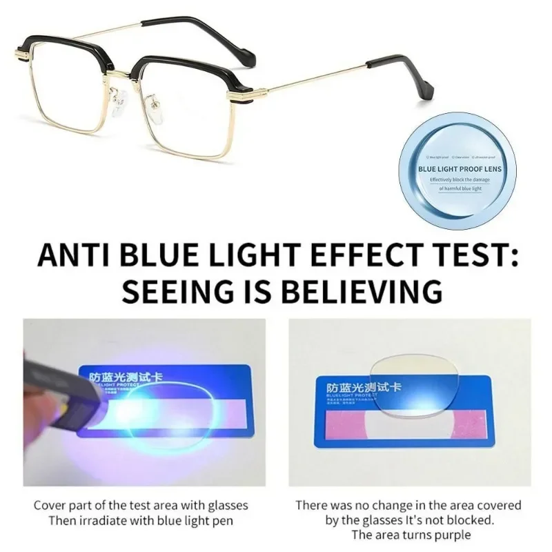 High Definition Men's Anti-blue Presbyopia Eyewear Photochromic Reading Glasses Metal Fashion Classic Hyperopia Eyeglasses 5