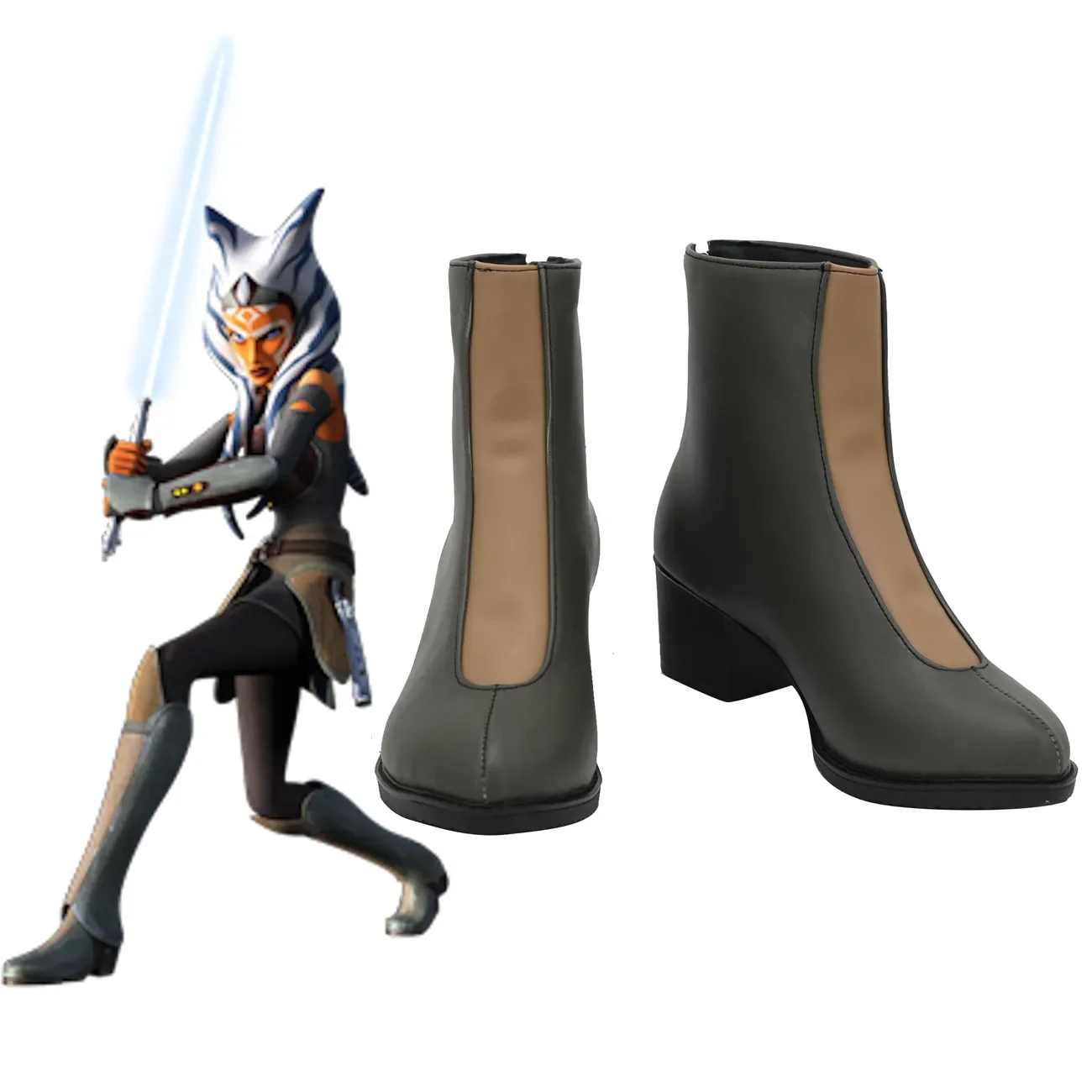 

Кожаные ботинки Ahsoka Tano для косплея для мальчиков и девочек