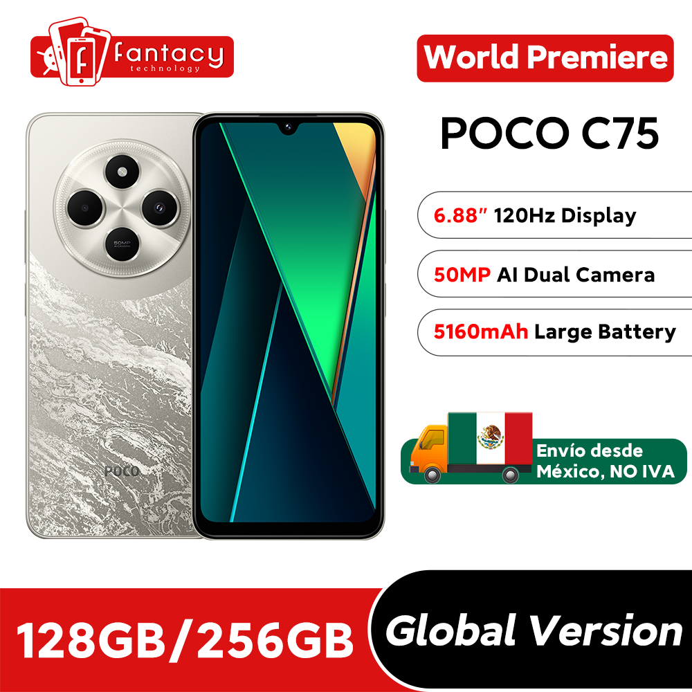 World Premiere Global Version POCO C75 6.88'' 120Hz Display Helio G81-Ultra 50MP Camera Massive 5160mAh Battery Support NFC