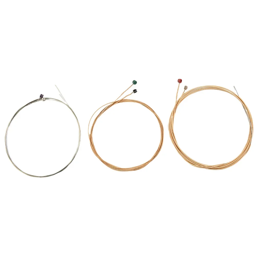 6 Teile/satz Akustische Gitarre Saiten Teile Volle Größe 09-45 10-50 11-52 12-54 13-56 Messing Gitarre Saiten Geschenk Für Anfänger Spieler – Detail 15