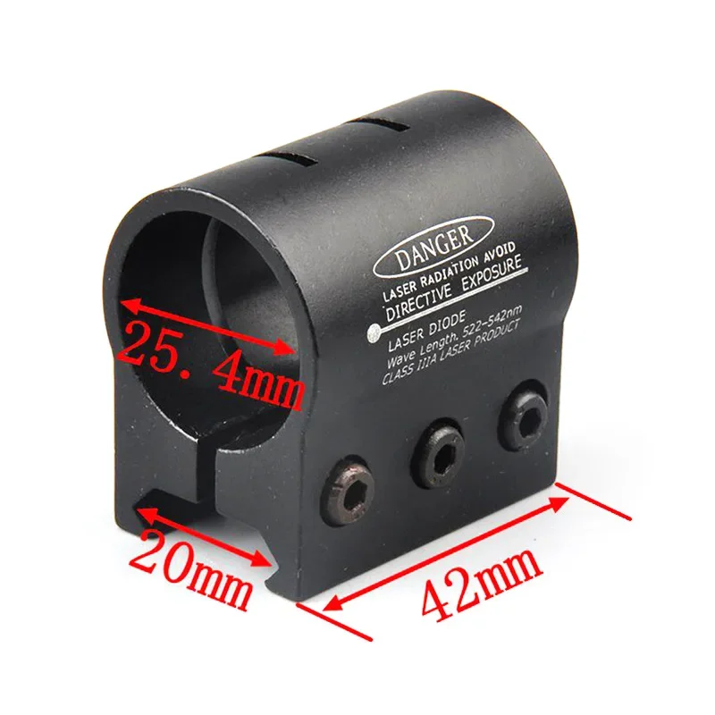 Description Picture 3 of item25.4mm Ring 20mm Weaver Picatinny Rail Mount for Flashlight Laser Sight Scope Metal Clamp Flashlight Holder Stainless Steel