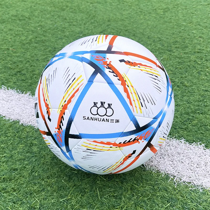 thumbnail image 1 of Balón de fútbol de moda, tamaño oficial 5, material de PU, sin costuras, resistente al desgaste, para entrenamiento de partidos, fútbol, fútbol, balón deportivo, 1 of 5