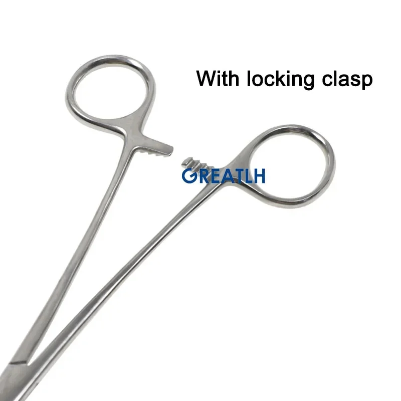 GREATLH Surgery Cotton Ball Forceps Oval Forceps Holding Cervical Forcep Veterinary Instruments