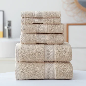 Set di asciugamani di cotone di lusso da 3 pezzi ultra morbidi altamente assorbenti include 1 asciugamani da bagno 1 asciugamani 1 salviette per il bagno di casa 1