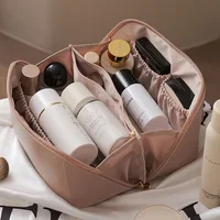 Large-Capacity Makeup Bag Leather Cosmetic Bag Women Multifunction Toiletries Organizer Portable Travel Waterproof Storage Case 1