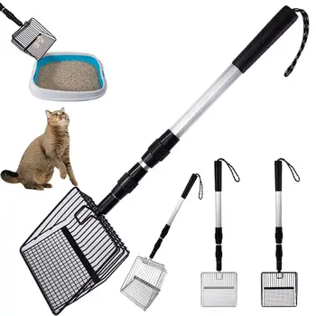 106cm Poop Shovel Chicken Coop Rake Retractable Cat Litter Scoop Chicken Coop Cleaning Tools Garden Separating Poop&Debris Tools