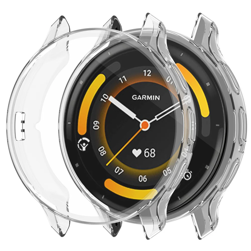 Soft TPU All-Around Protective Smartwatch Case with Anti-Scratch Screen Cover